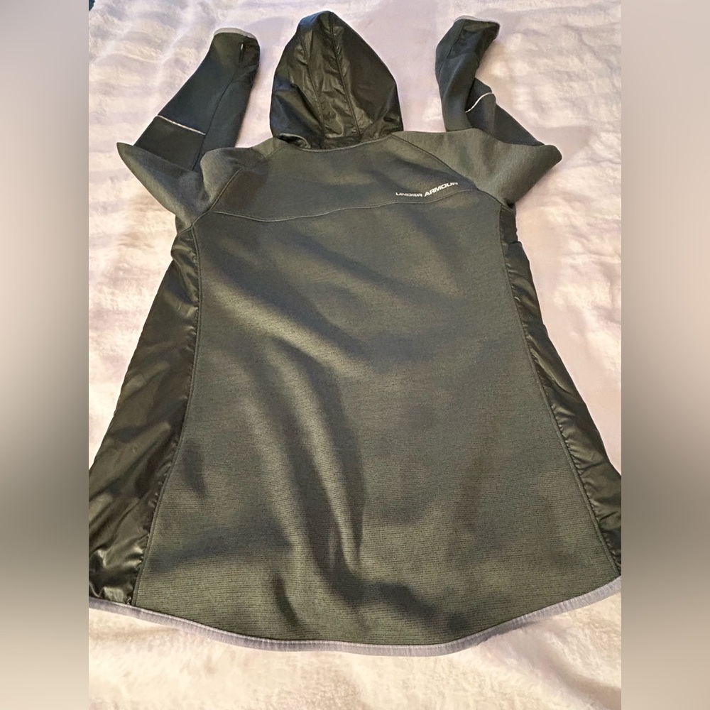Under Armour cold gear Mens Full Zip Storm Jacket olive green Size XL - Picture 2 of 8